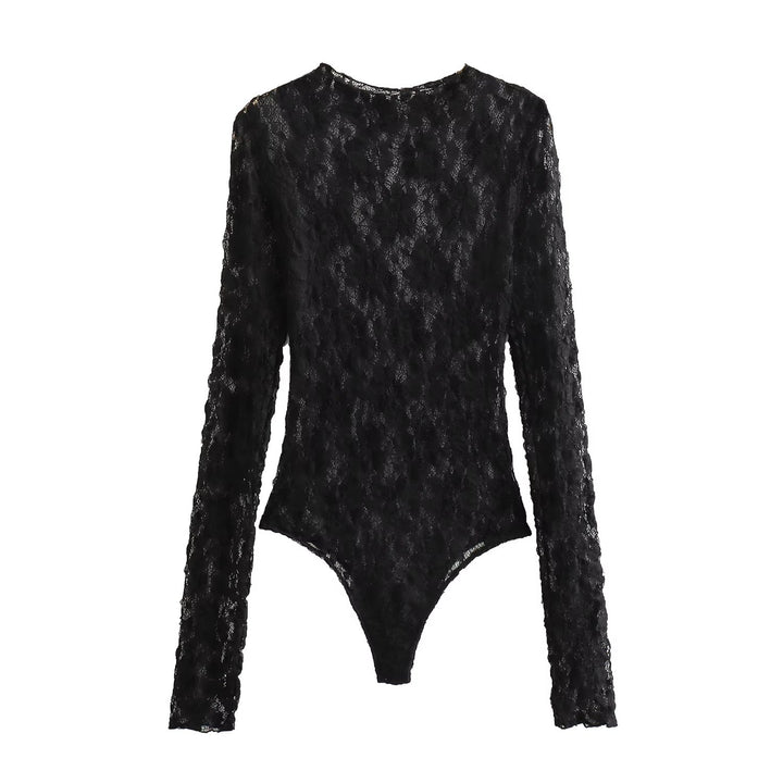 Lace Sheer Long Sleeve Body Top