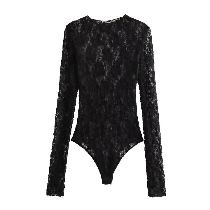 Lace Sheer Long Sleeve Body Top