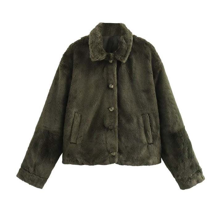 Eco Fur Olive Jacket