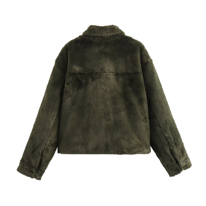 Eco Fur Olive Jacket