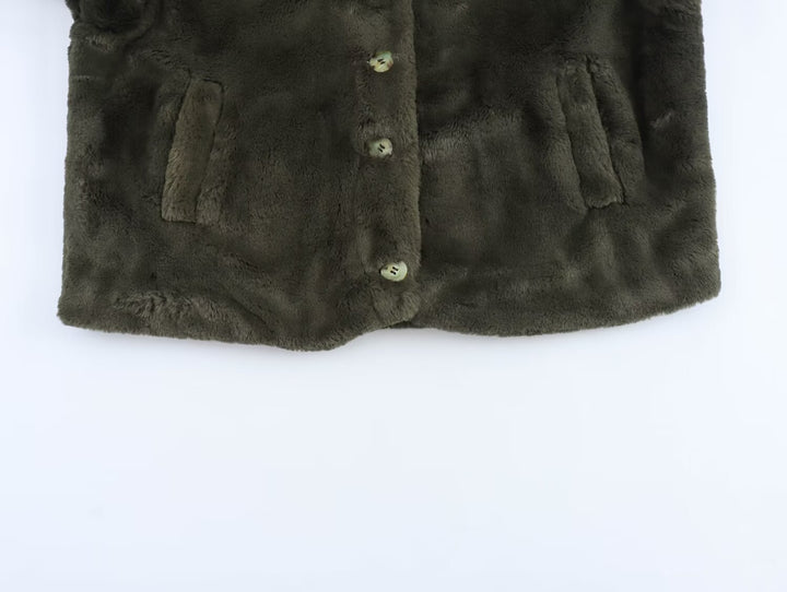 Eco Fur Olive Jacket