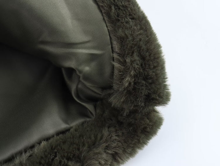 Eco Fur Olive Jacket