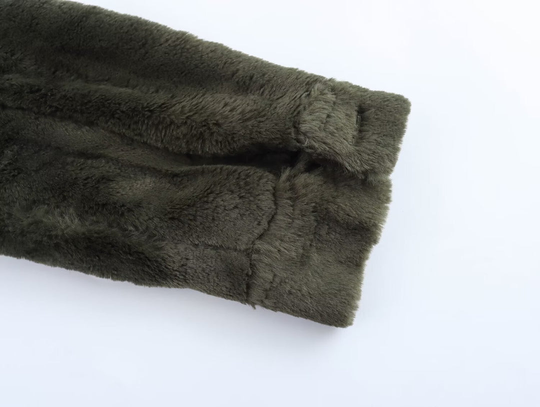 Eco Fur Olive Jacket