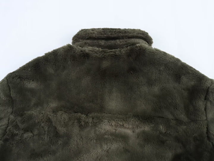 Eco Fur Olive Jacket