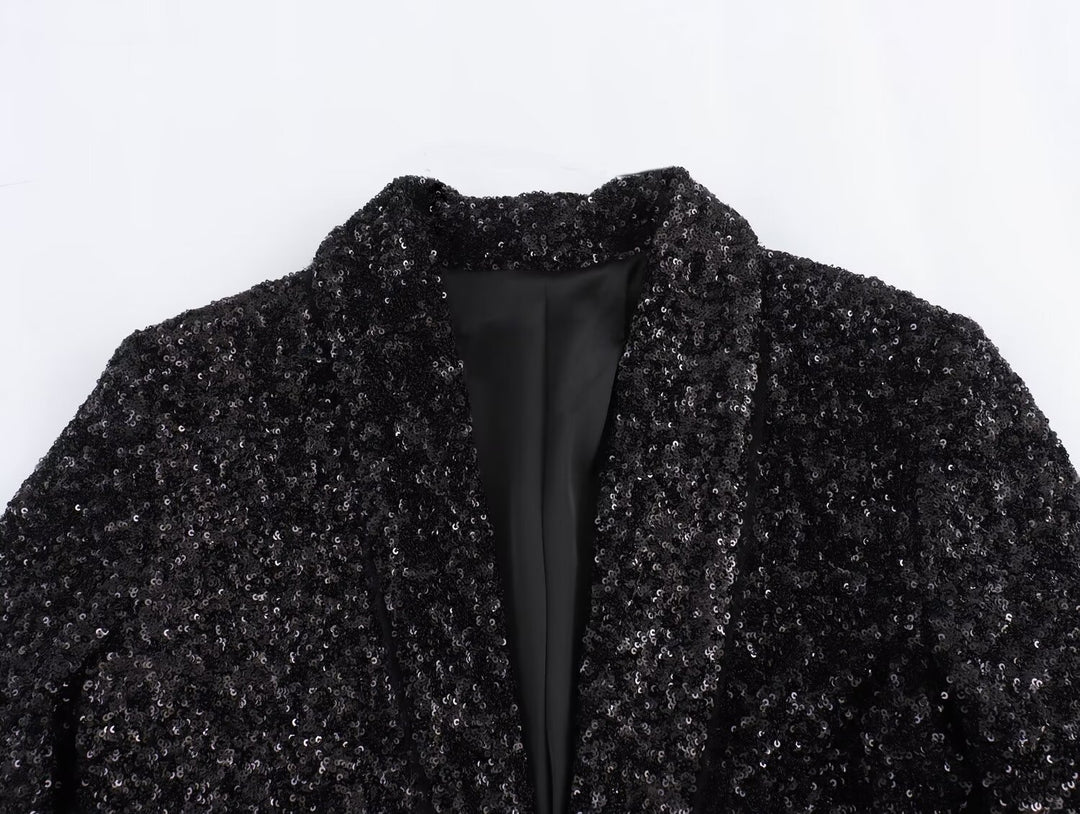 Black Pailette Blazer