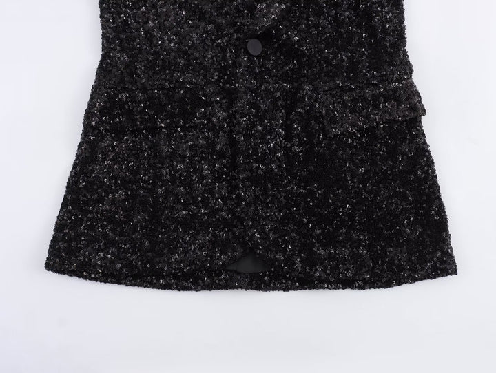 Black Pailette Blazer