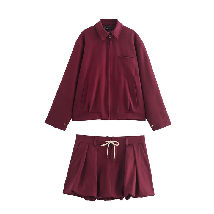 Burgundy Two Piece Loungewear