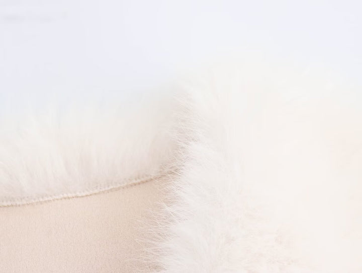 V Neck Crop Varsity Eco Fur Coat