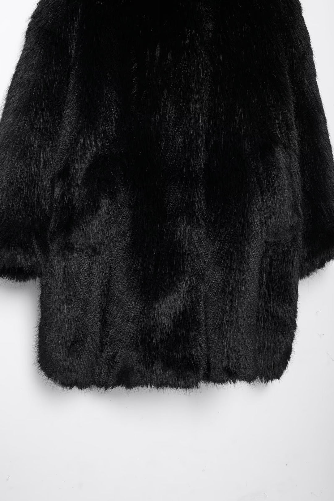 Black Vegan Fur Coat