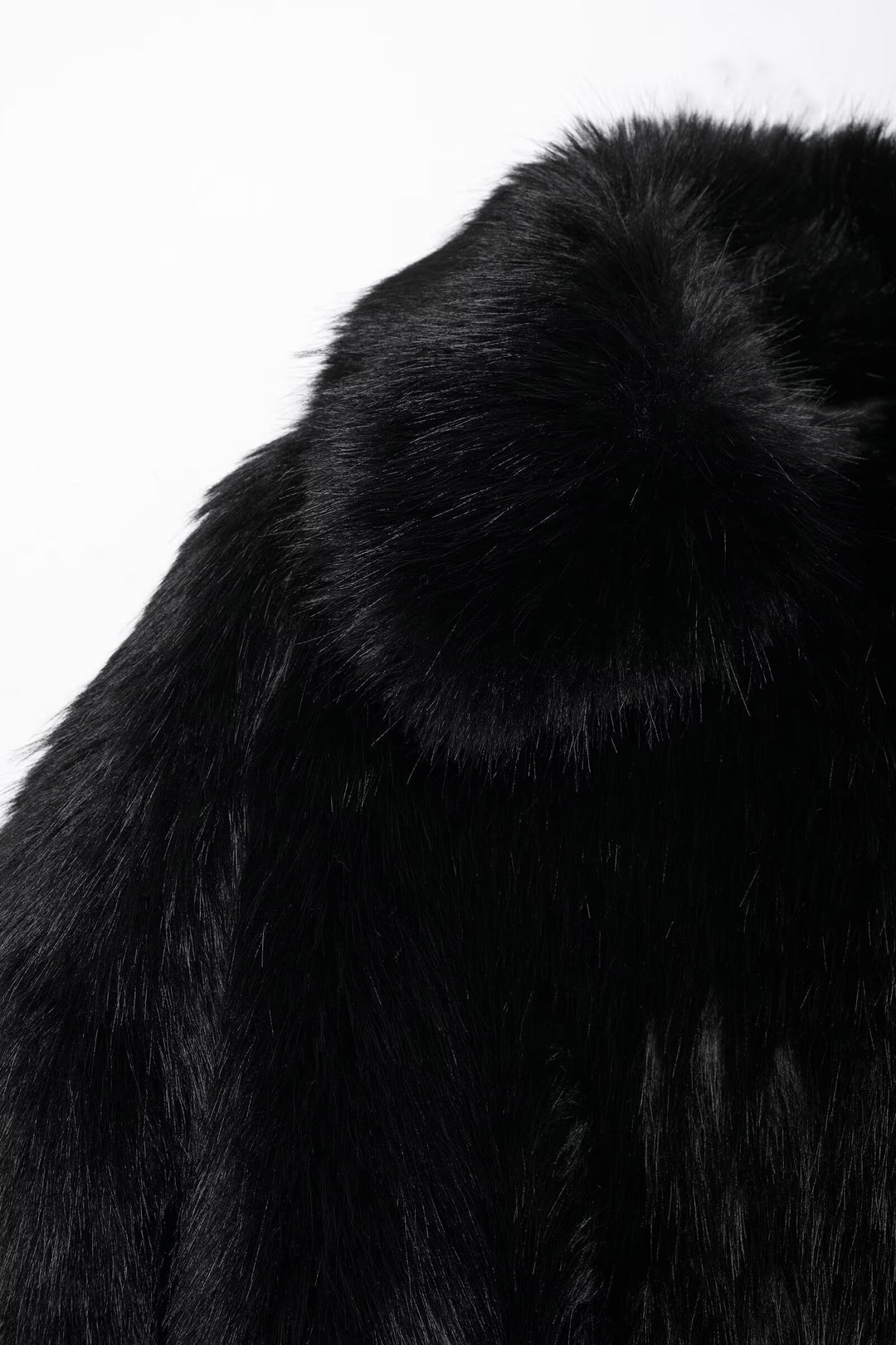 Black Vegan Fur Coat