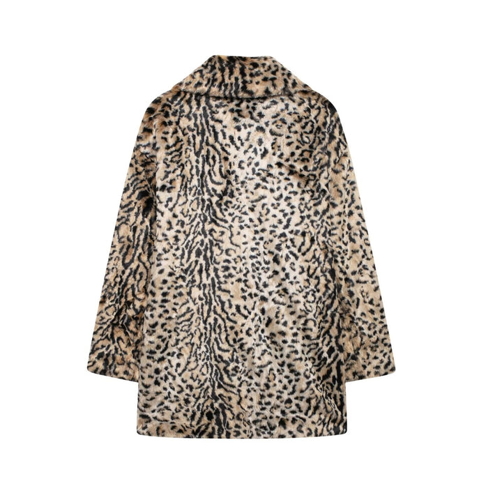 Animal Pattern Eco Fur Coat