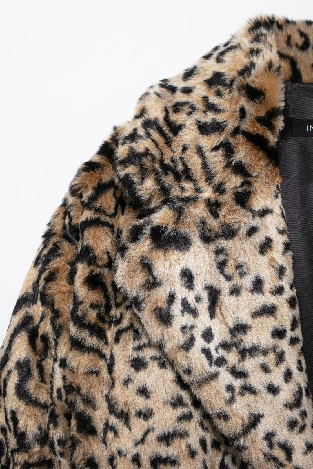 Animal Pattern Eco Fur Coat