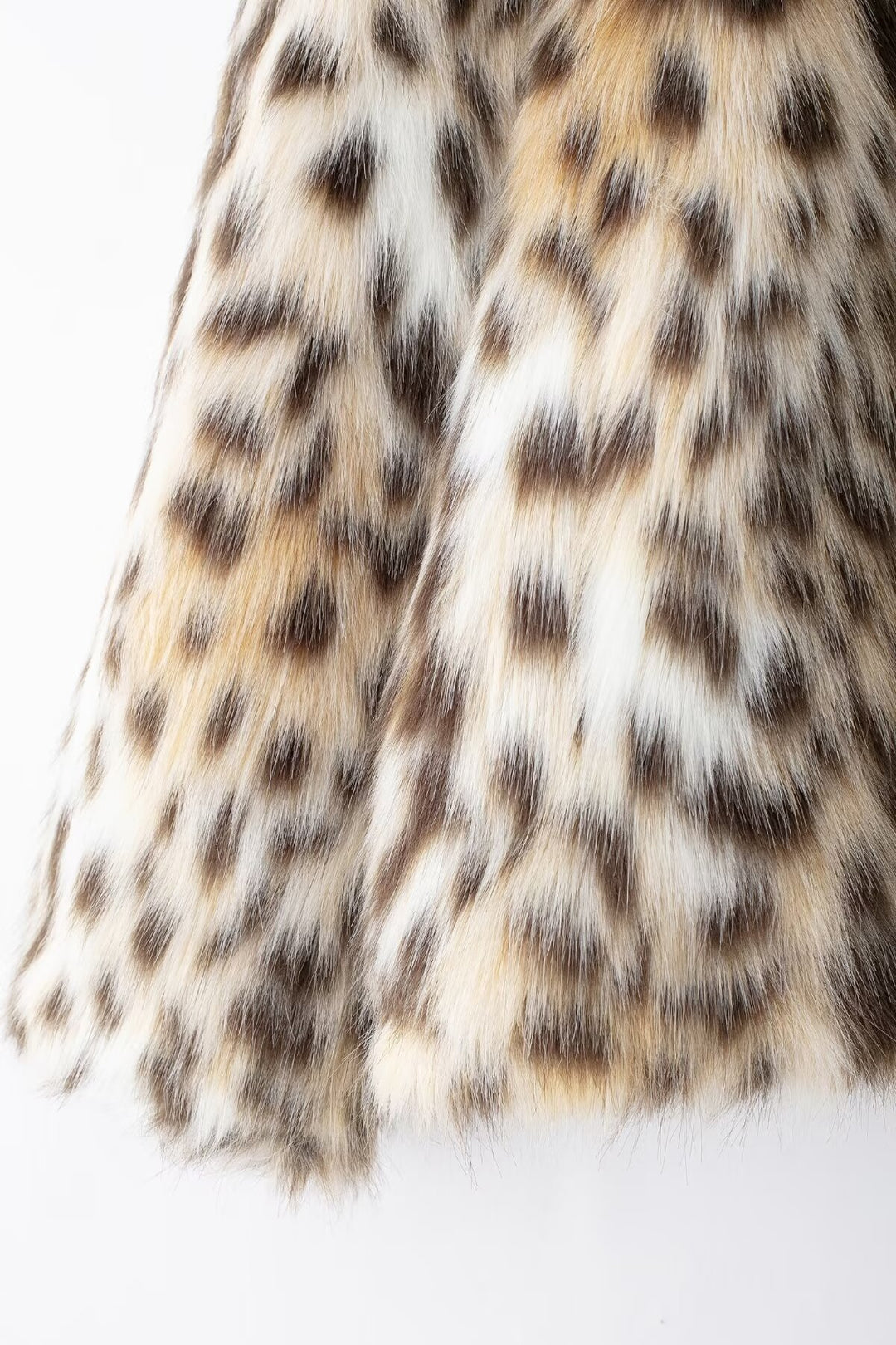 Eco Fur Leopard Print Retro Coat