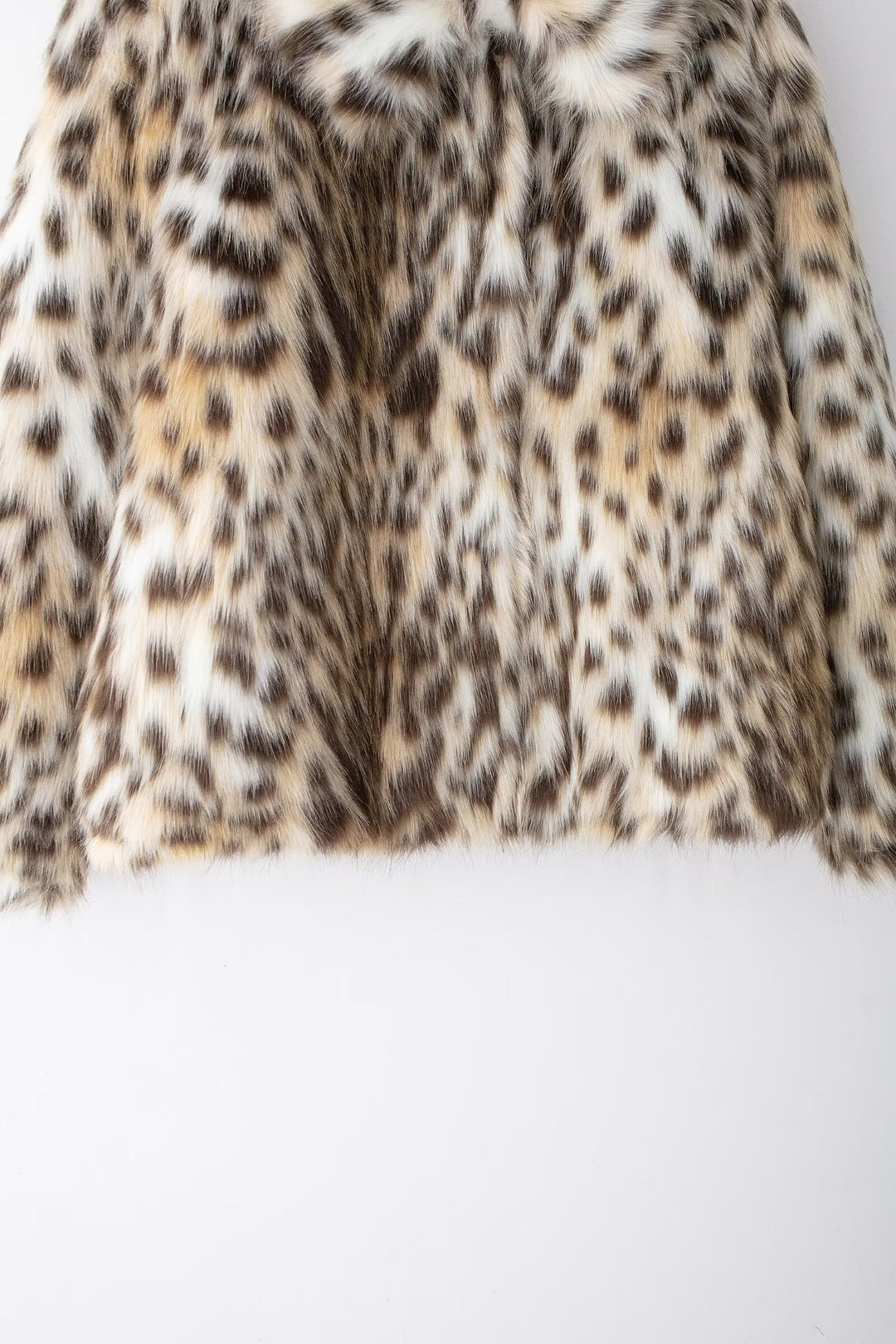 Eco Fur Leopard Print Retro Coat