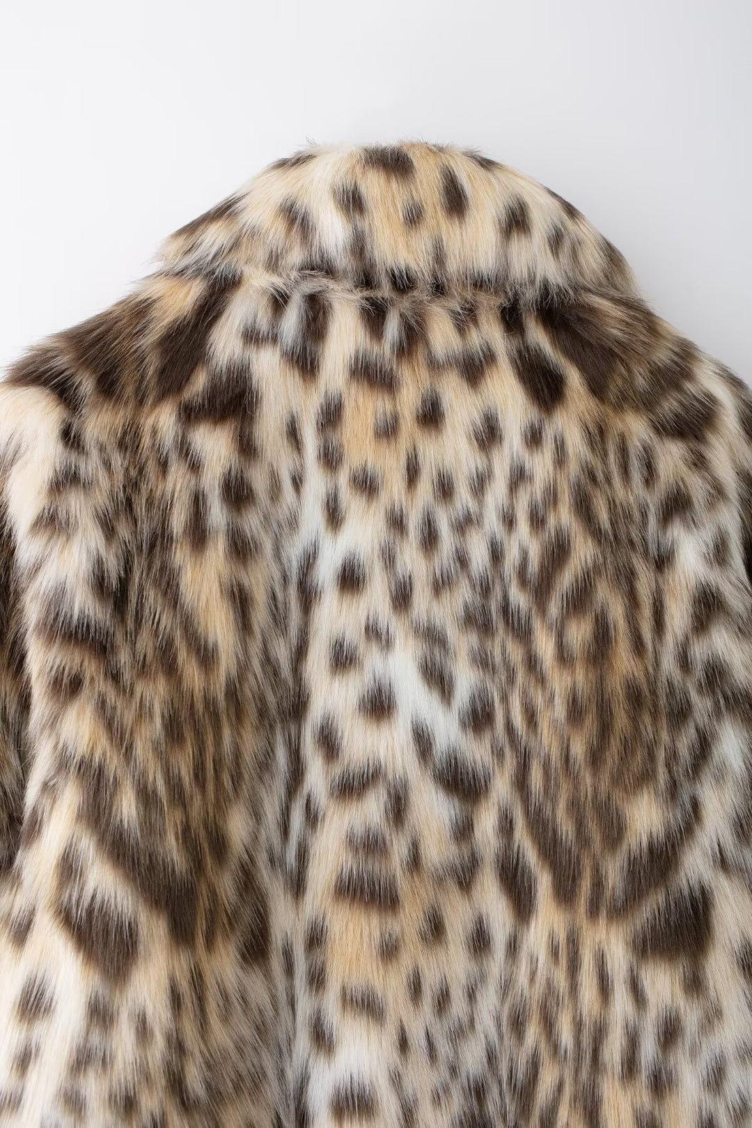 Eco Fur Leopard Print Retro Coat