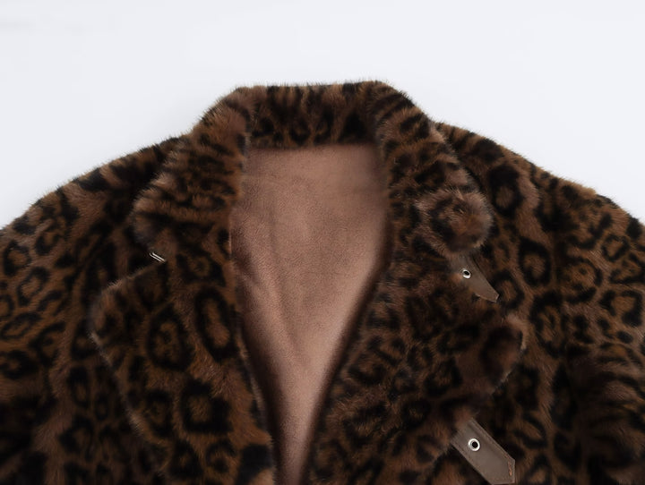 Leopard Print Eco Fur Jacket