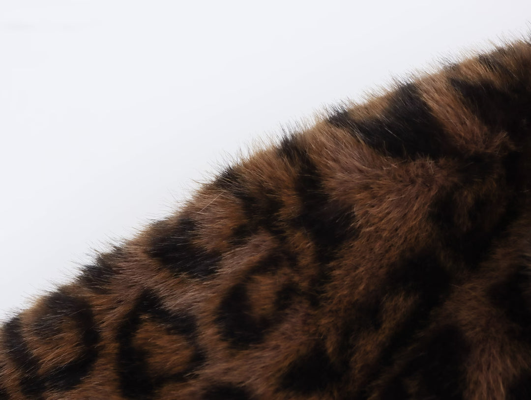 Leopard Print Eco Fur Jacket