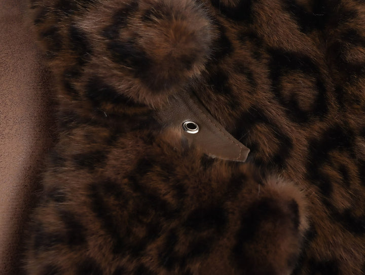 Leopard Print Eco Fur Jacket