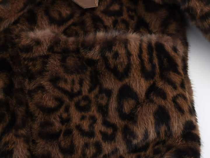 Leopard Print Eco Fur Jacket