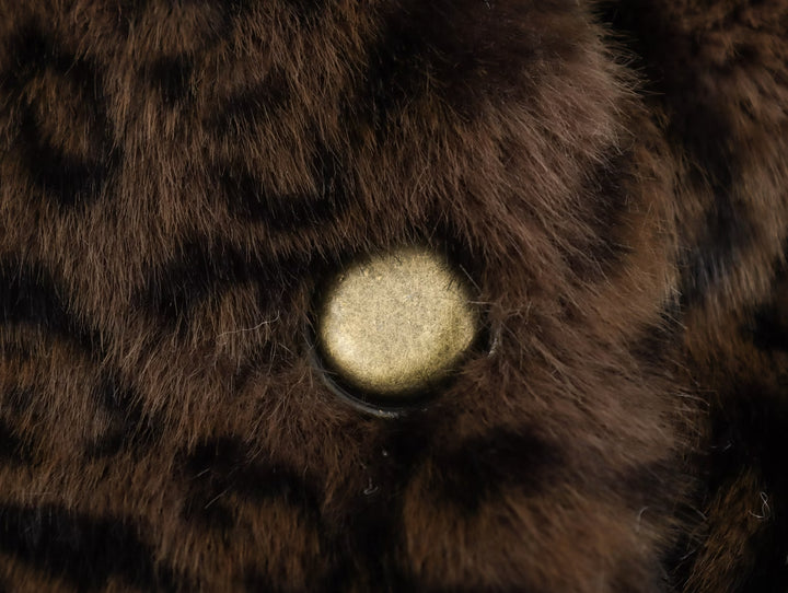 Leopard Print Vegan Furry Coat