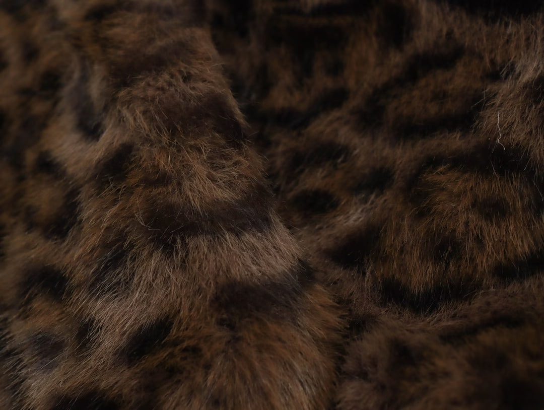 Leopard Print Vegan Furry Coat