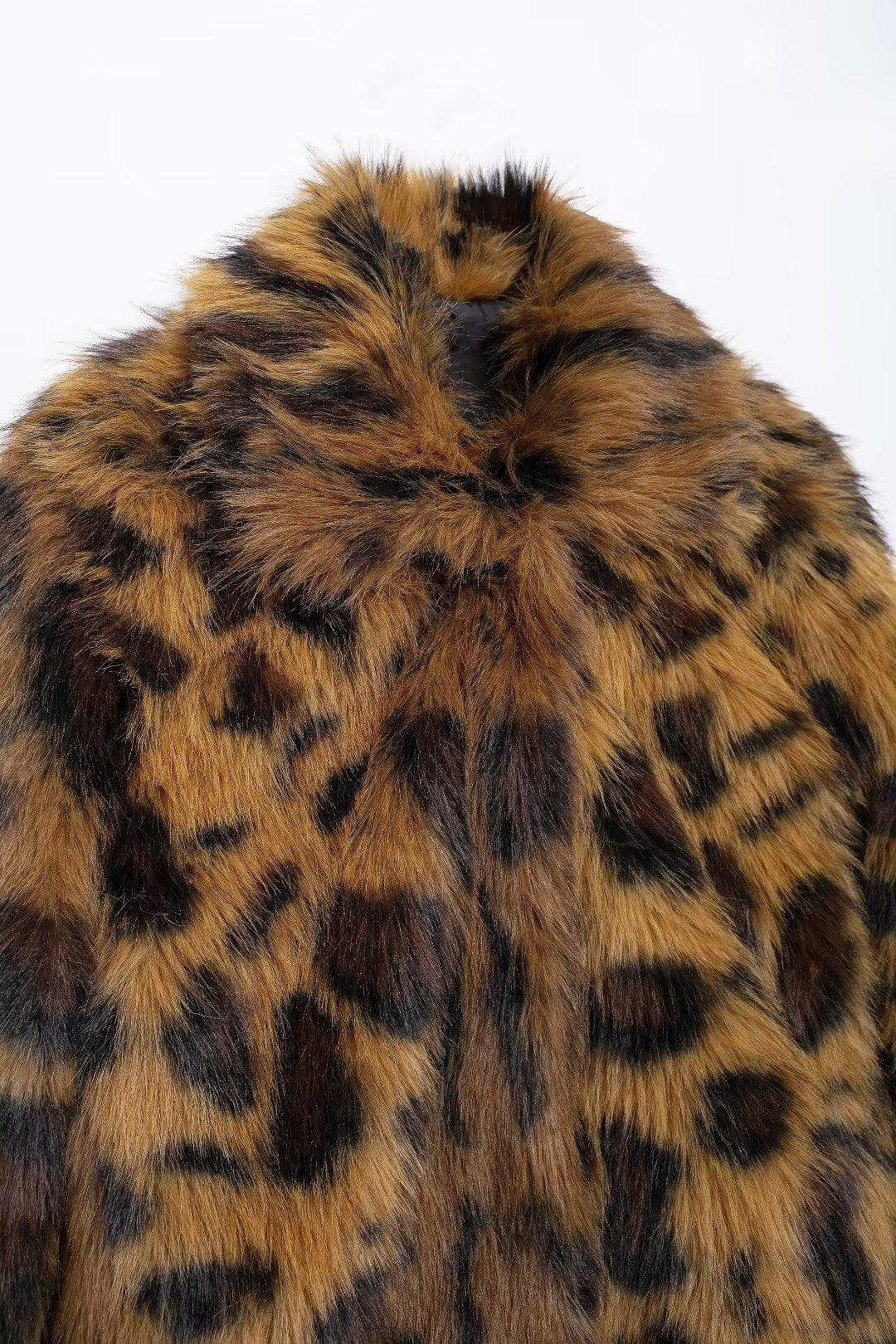 Plush Animal Print Coat