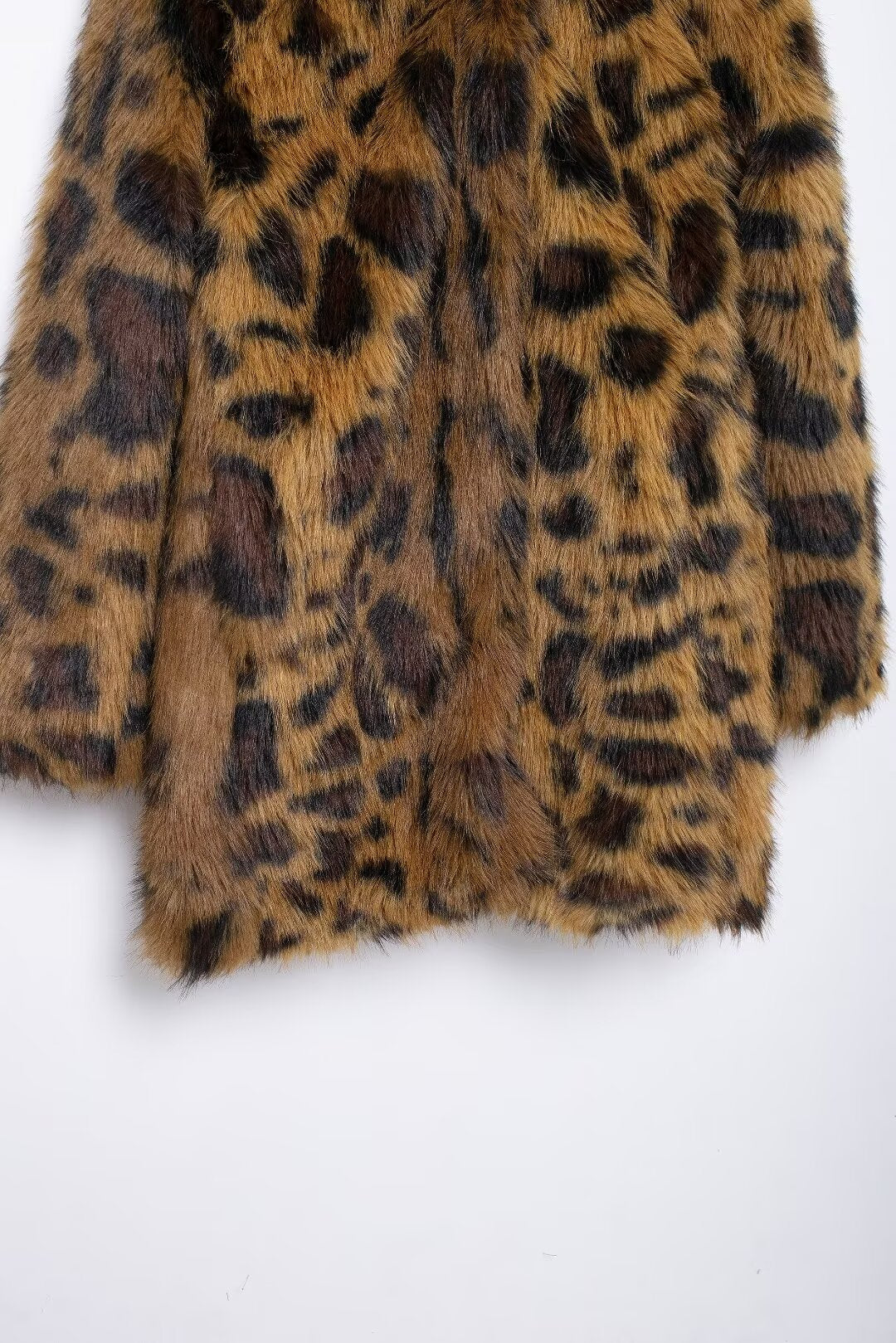 Plush Animal Print Coat