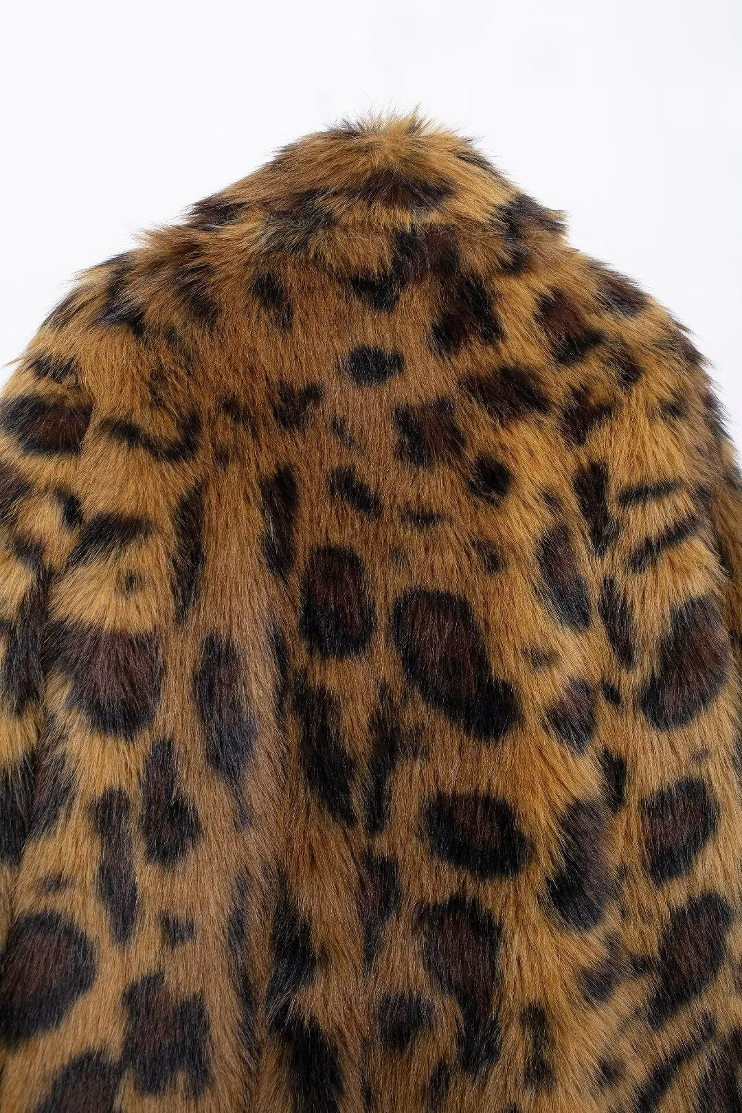 Plush Animal Print Coat