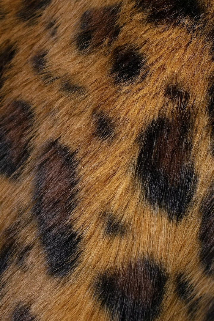 Plush Animal Print Coat