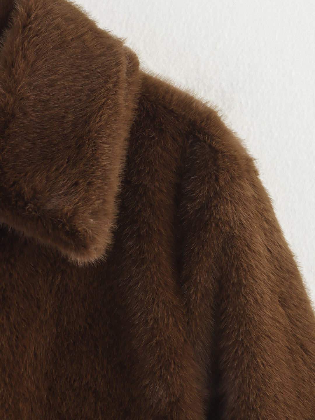 Brown Fluffy Eco Fur Light Weight Coat