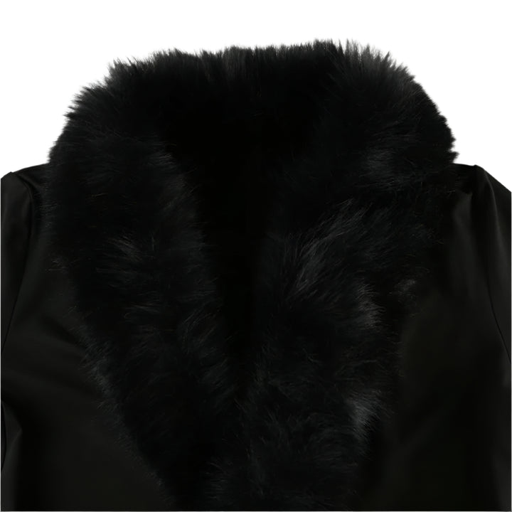 Vegan Fur Trimmed Top