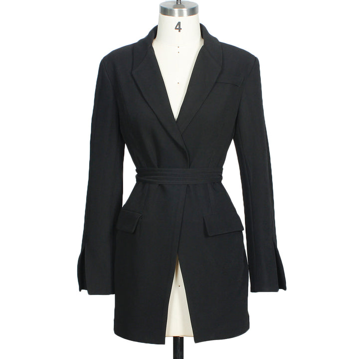 Backless Tie Waist Blazer