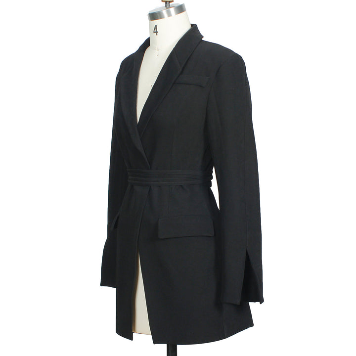 Backless Tie Waist Blazer