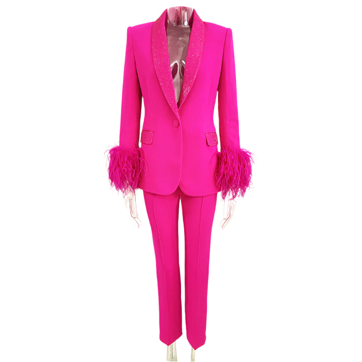 Ostrich Feather Power Suit