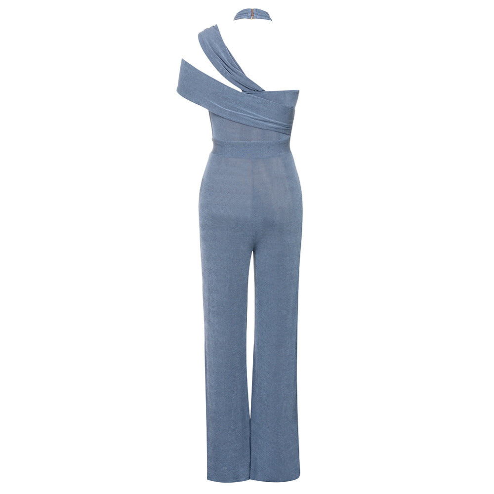 Cutout Halter Slim Fit Jumpsuit