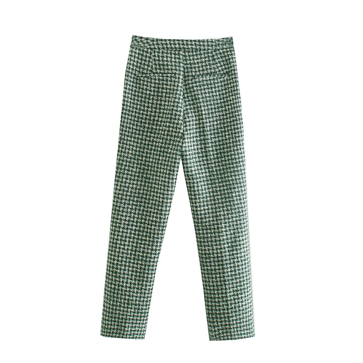 High Waist Tweed Pants