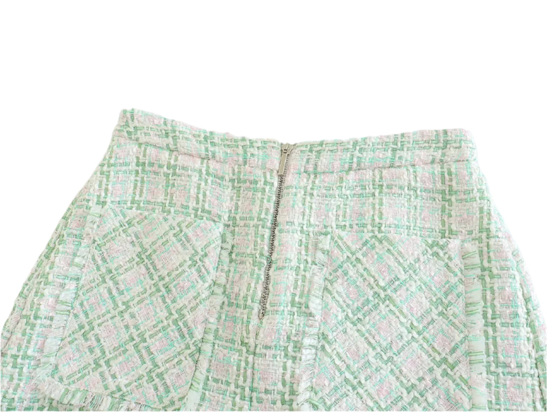 Tweed High Waist Skirt Shorts