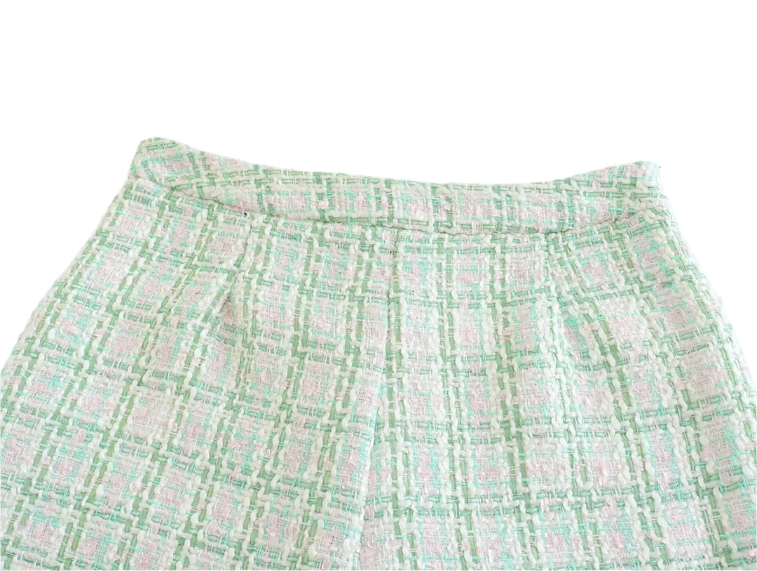 Tweed High Waist Skirt Shorts