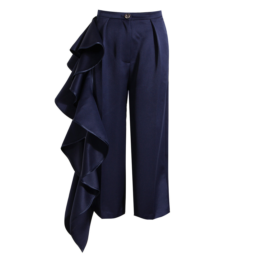 Wide Leg Ruffle Pants