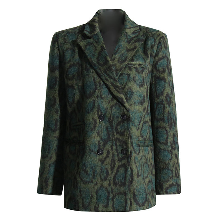 Vintage Leopard Print Print Blazer