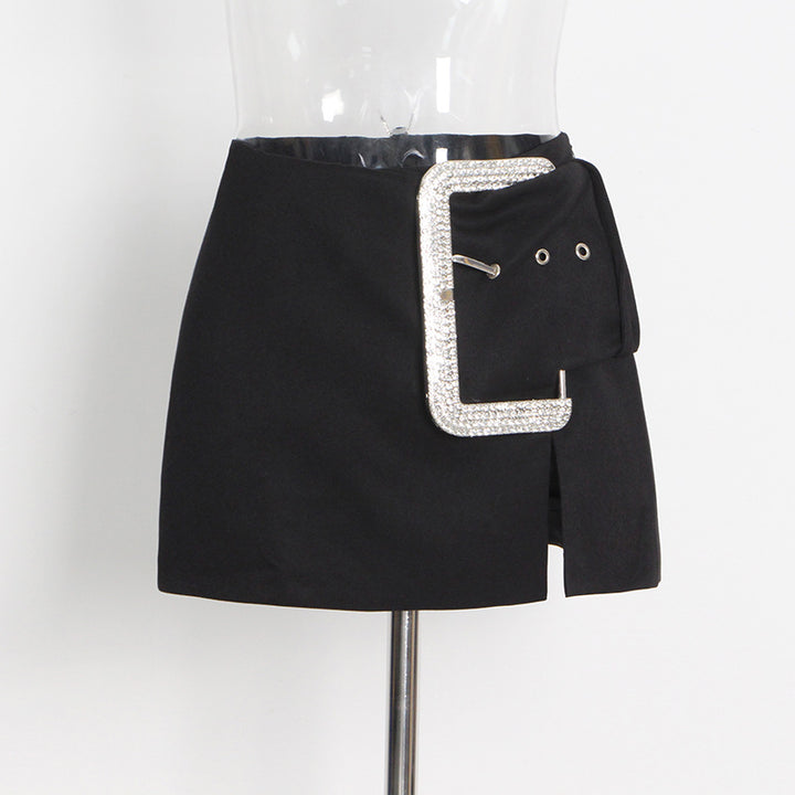 Giant Buckle Mini Skirt