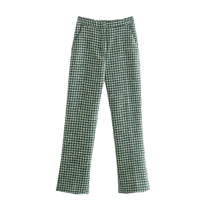 High Waist Tweed Pants