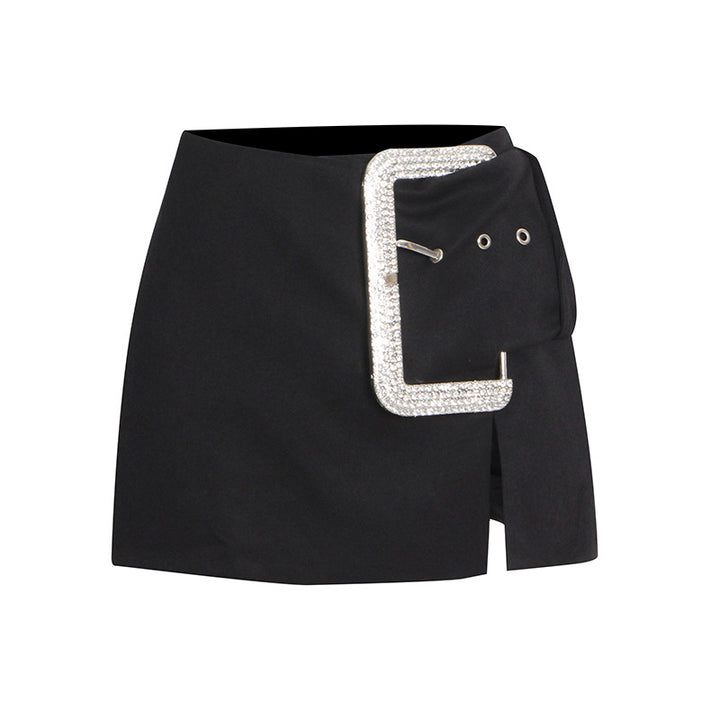 Giant Buckle Mini Skirt