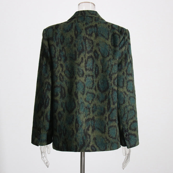 Vintage Leopard Print Print Blazer